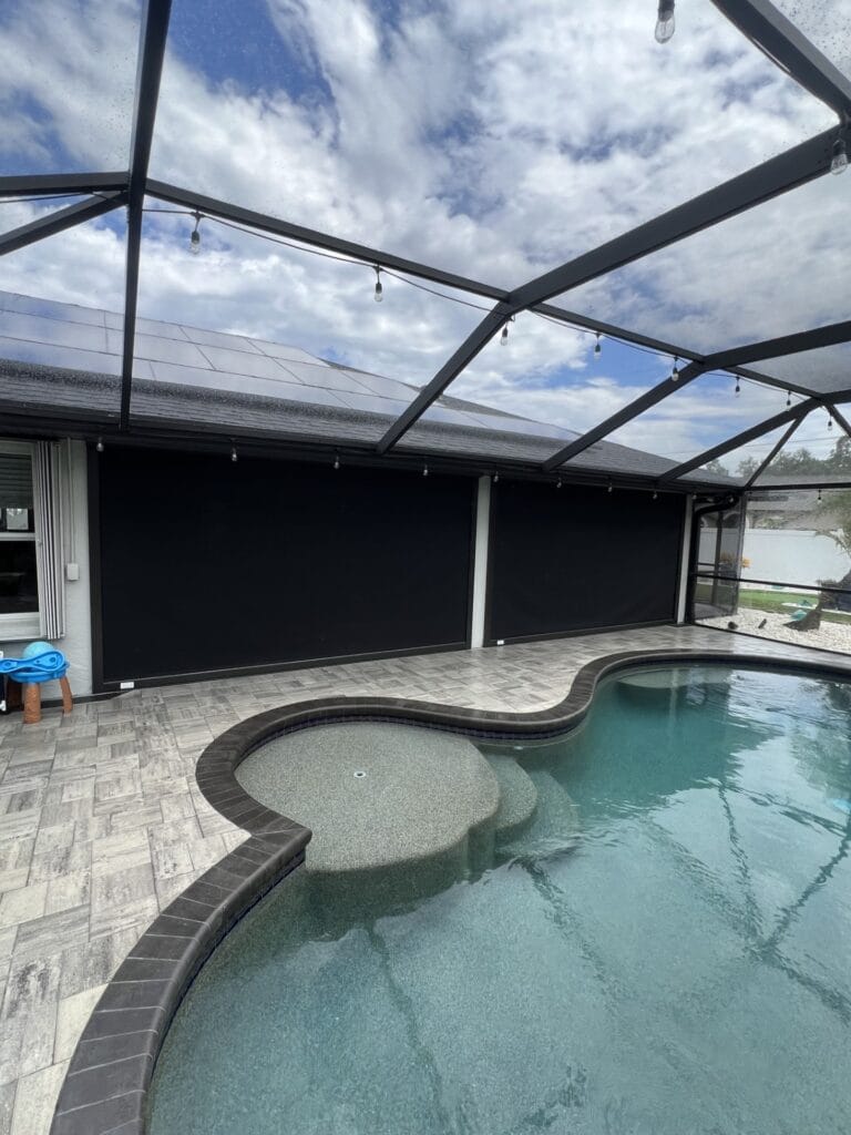 Closed Screens on Lanai